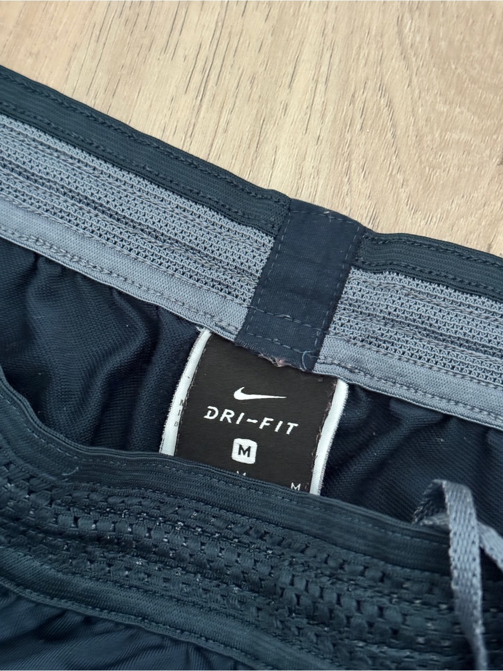 Nike Dri-FIT Black Track Pants with Gray Waistband - Picture 4 of 4